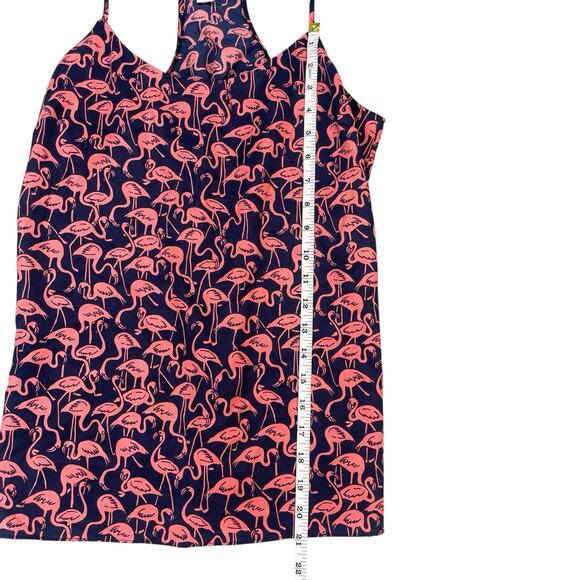 J Crew Flamingo Spaghetti Strap Racer Back Cami Top Womens Size 6 All Over Print - Picture 6 of 9